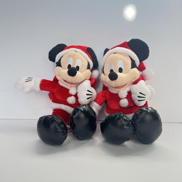 TWO Disney Mickey Mouse Plush Christmas card holder - Picture 1 of 6
